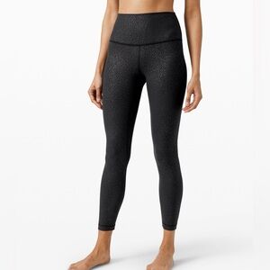 Lululemon Align Pant II 25" Polar Shift Emboss Black high rise 25” inseam size 6